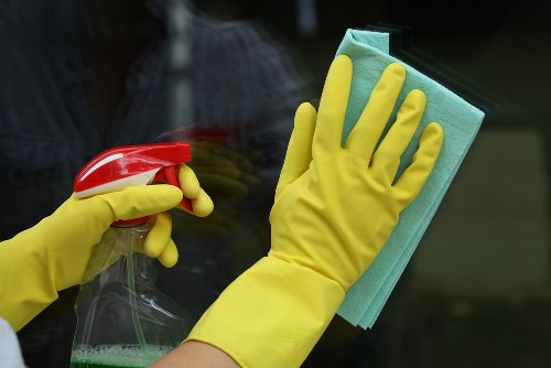 Carpet cleaner preparing equipment for a professional cleaning service