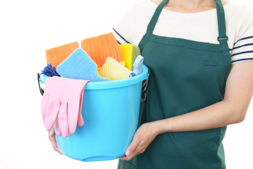 Carpet cleaning team in South Hornchurch using recycled materials and responsible waste sorting